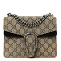 GG Supreme Monogram Mini Dionysus Shoulder Bag Black wholesalehk.shop