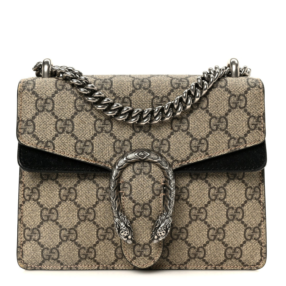 GG Supreme Monogram Mini Dionysus Shoulder Bag Black wholesalehk.shop