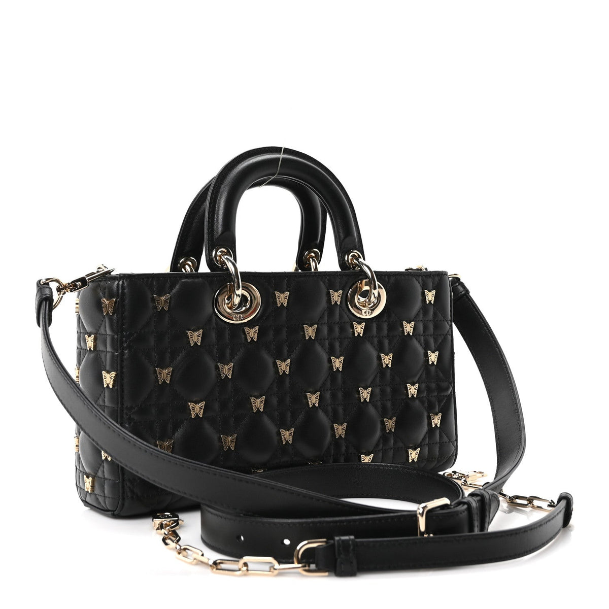 Lambskin Butterfly Cannage Lady D-Joy Black wholesalehk.shop