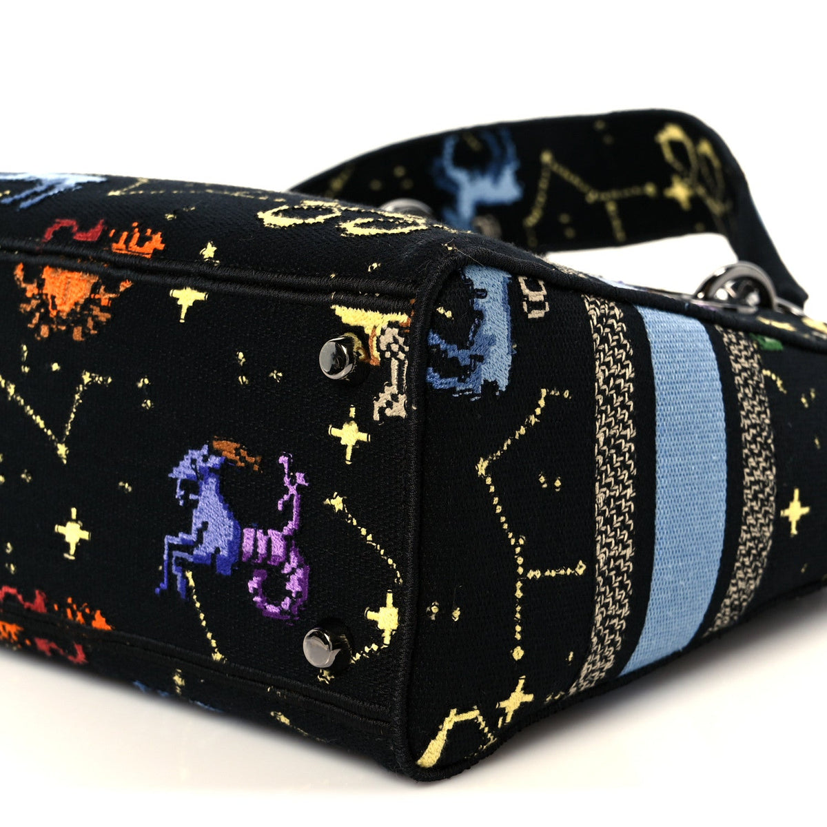 Canvas Pixel Zodiac Embroidered Medium Lady D-Lite Nero Multicolor wholesalehk.shop