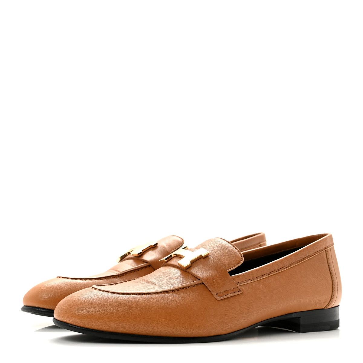 Goatskin Womens Paris Loafers 36.5 Gold wholesalehk.shop