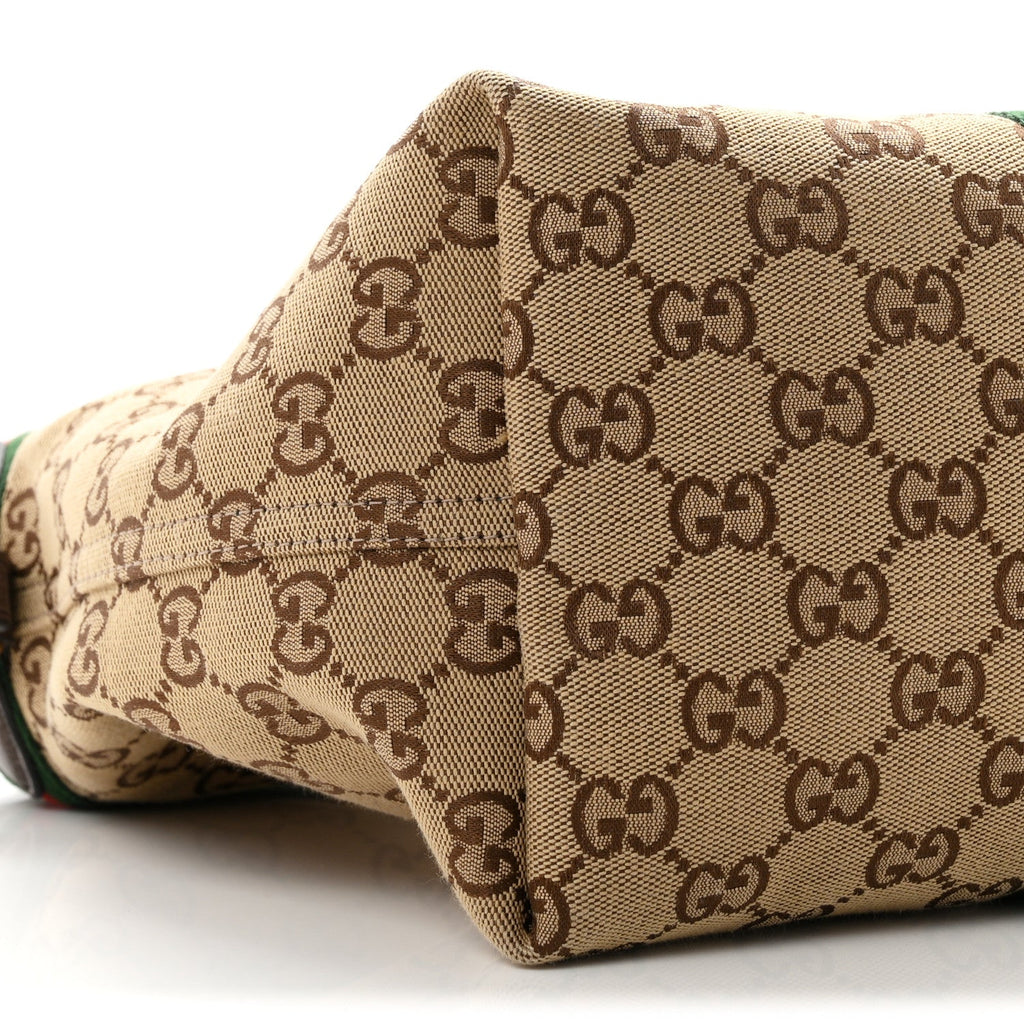 Monogram Web Small Giglio Tote Beige Dark Brown wholesalehk.shop