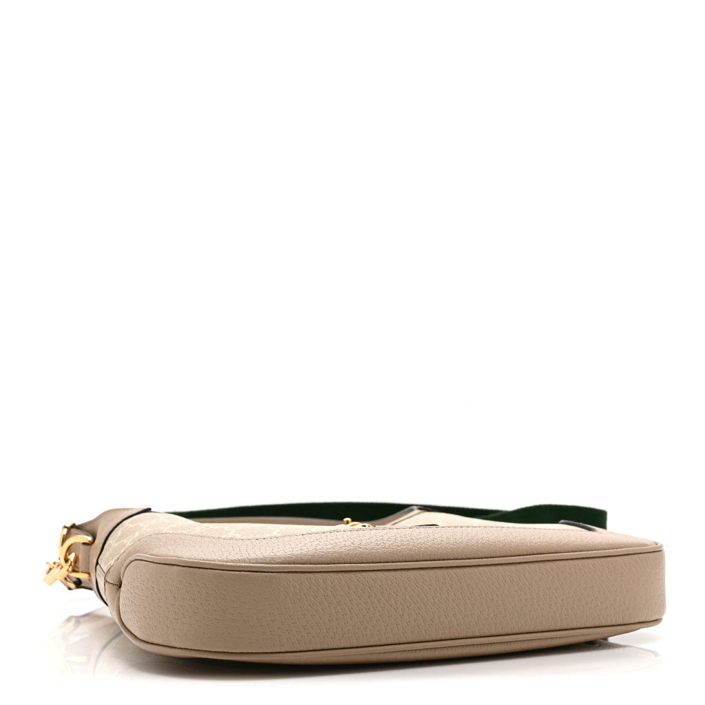 GG Supreme Monogram Textured Dollar Calfskin Web Small Jackie 1961 Hobo Beige Mystic White Oatmeal £¨ Direct shipment via from wholesalehk.shop