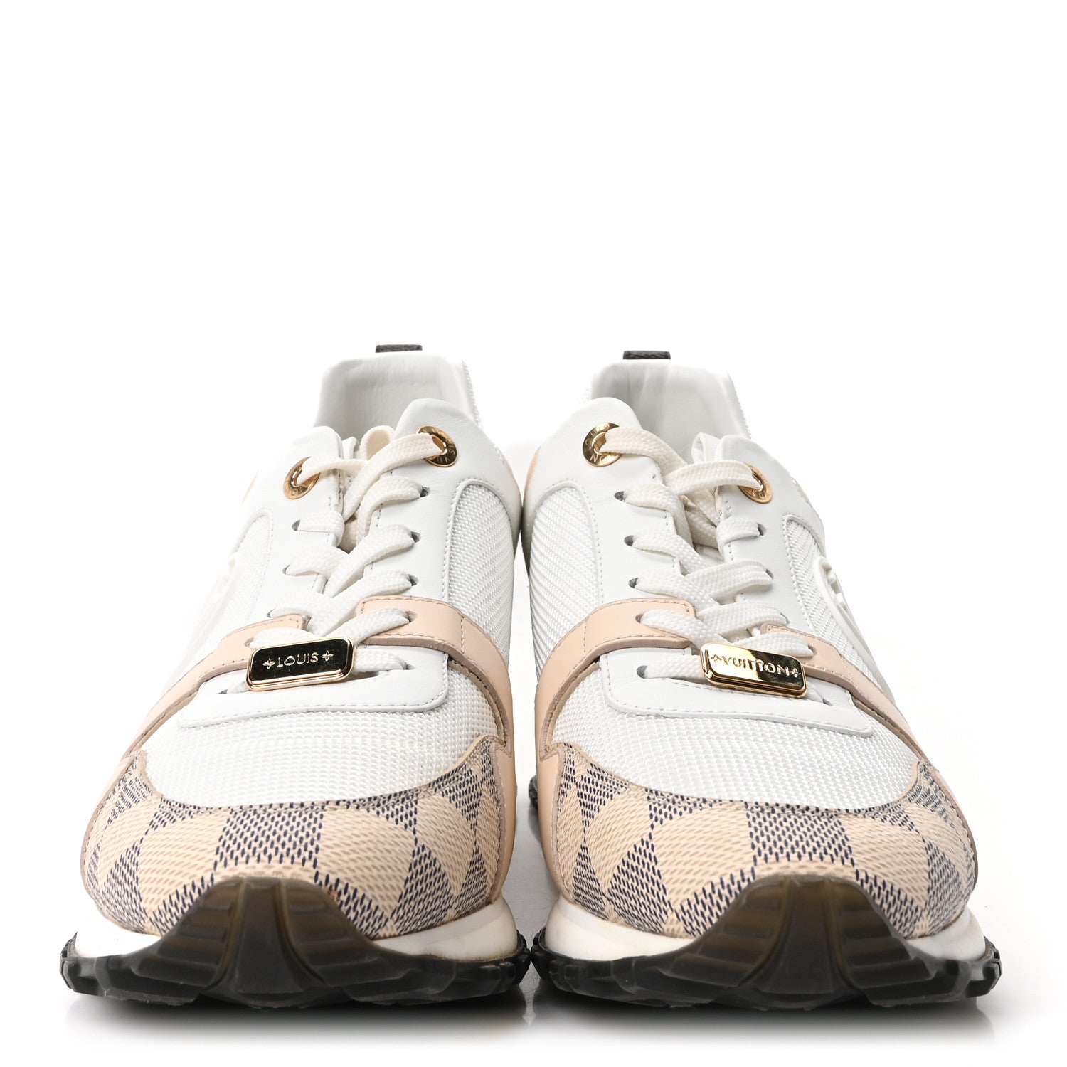 Calfskin Damier Azur Run Away Sneakers 39 White £¨ Direct shipment via from wholesalehk.shop