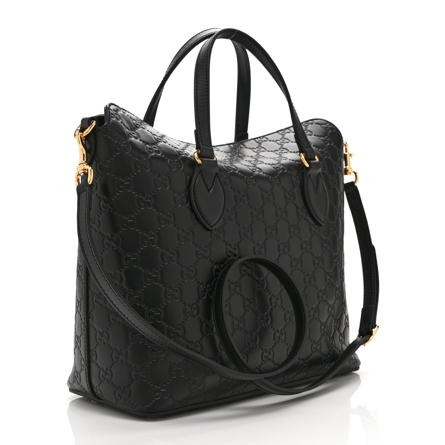 Guccissima Linea A Foldover Tote Black £¨ Direct shipment via from wholesalehk.shop