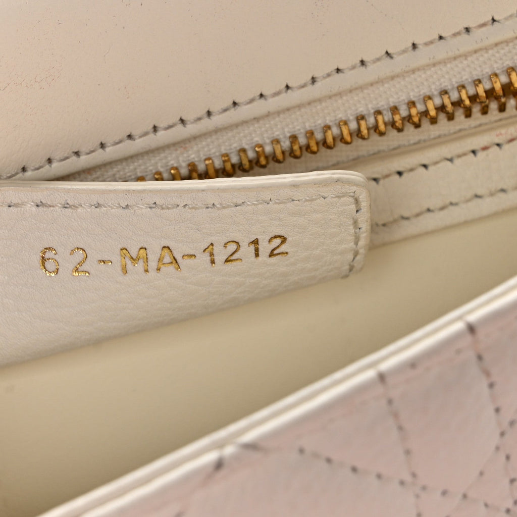 Calfskin Cannage Small Caro Bag Ivory wholesalehk.shop