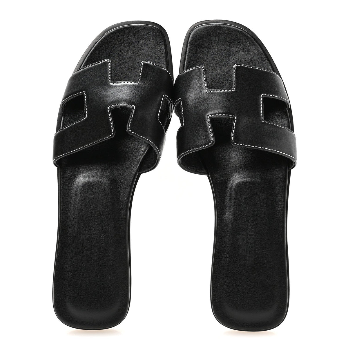 Box Calfskin Oran Sandals 37 Black wholesalehk.shop
