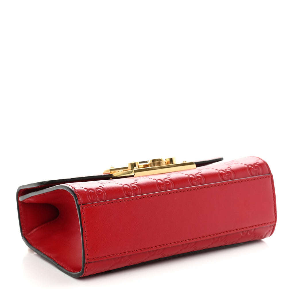 Guccissima Small Padlock Shoulder Bag Hibiscus Red £¨ Direct shipment via from wholesalehk.shop