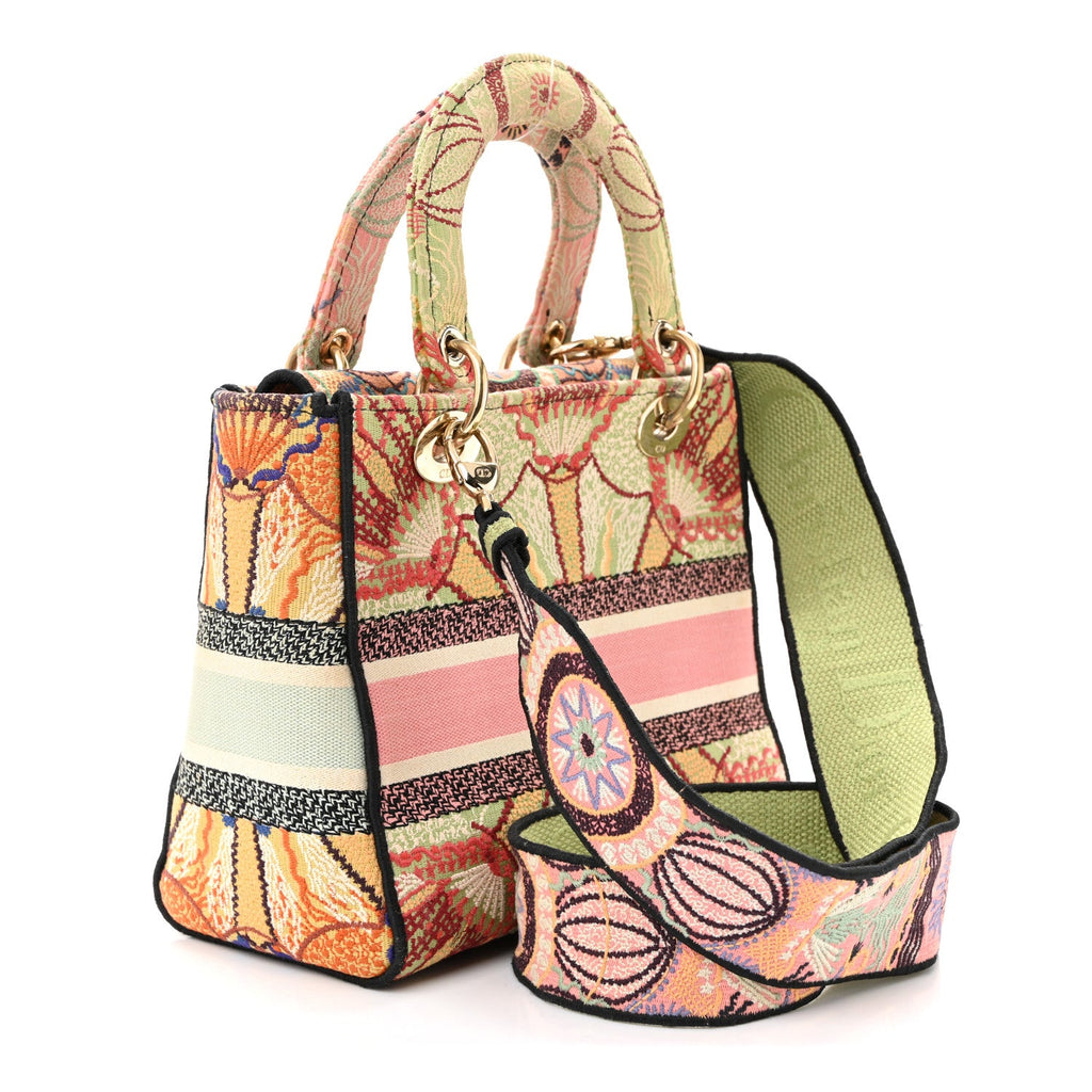 Canvas Embroidered In Lights Medium Lady D-Lite Multicolor wholesalehk.shop