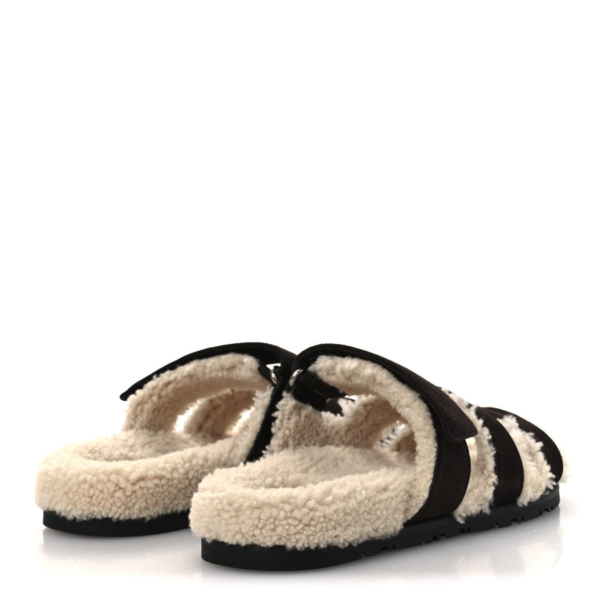 Suede Goatskin Woolskin Womens Chypre Sandals 38.5 Marron Ebene wholesalehk.shop
