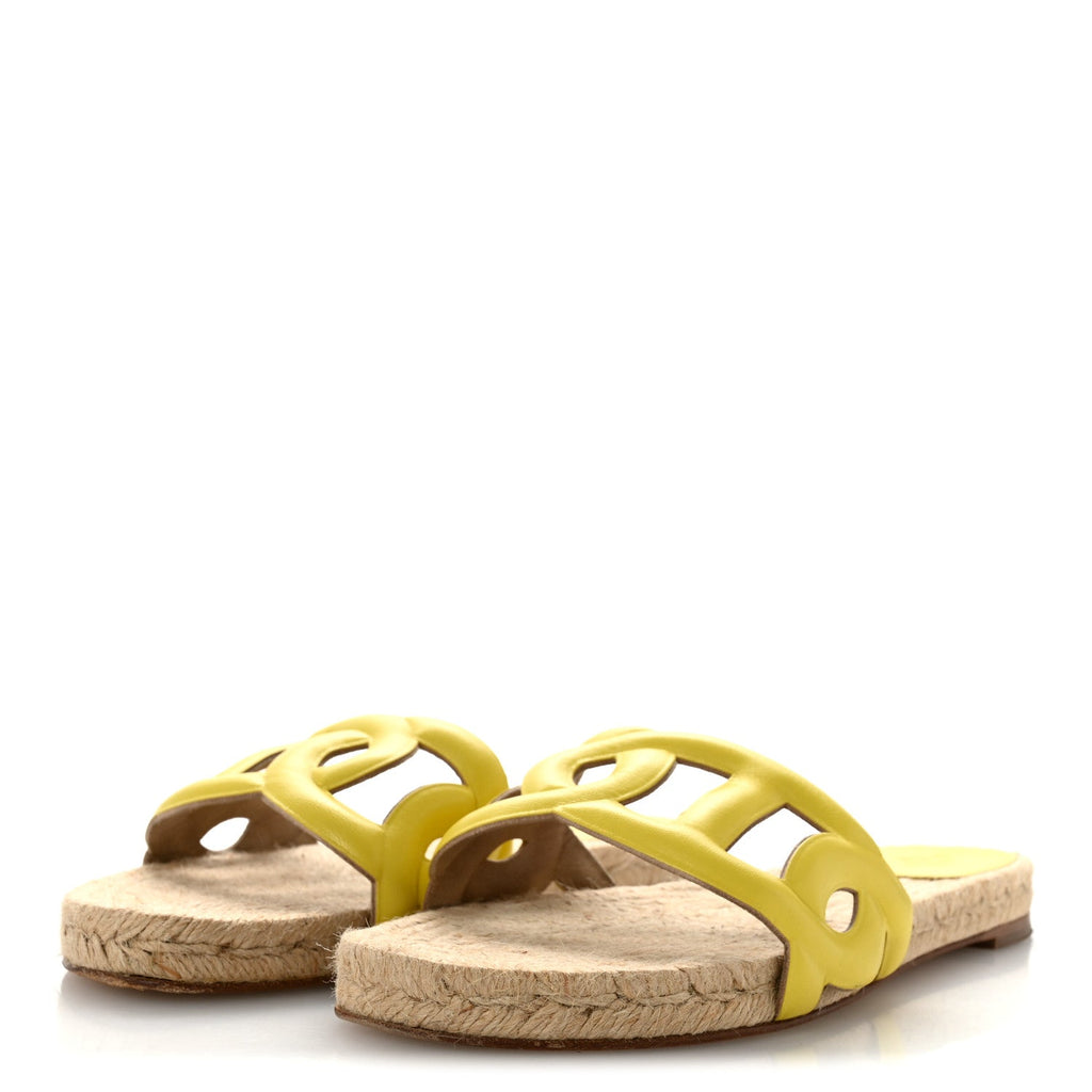 Nappa Famosa Espadrille Sandals 40 Jaune Curcuma wholesalehk.shop