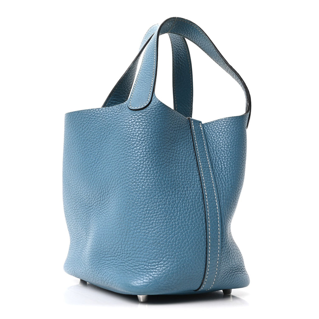 Taurillon Clemence Picotin Lock 18 PM Blue Jean £¨ Direct shipment via from wholesalehk.shop