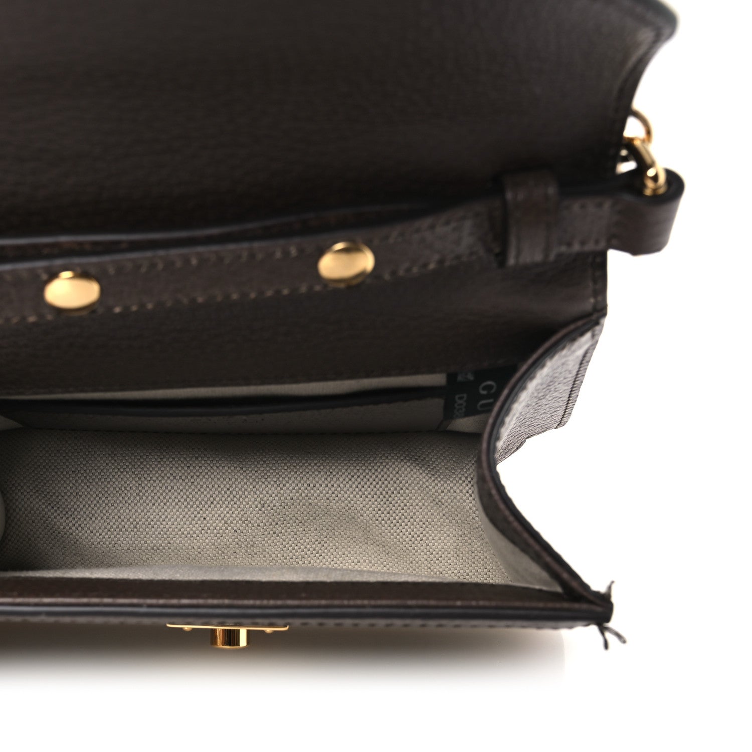 GG Supreme Monogram Textured Dollar Calfskin Web Mini Ophidia Padlock Top Handle Chain Shoulder Bag Beige Ebony New Acero £¨ Direct shipment via from wholesalehk.shop