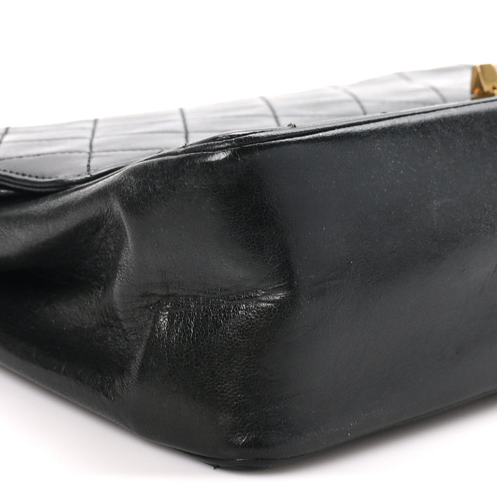 Lambskin Quilted Medium Double Flap Bijoux Chain Black wholesalehk.shop