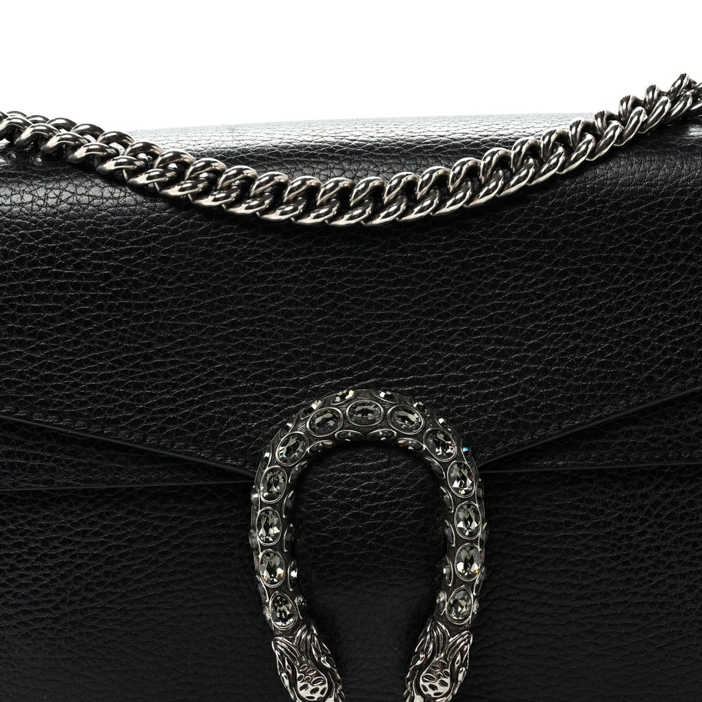 Pebbled Calfskin Small Dionysus Shoulder Bag Black wholesalehk.shop