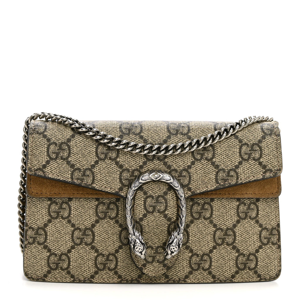 GG Supreme Monogram Super Mini Dionysus Shoulder Bag Taupe wholesalehk.shop