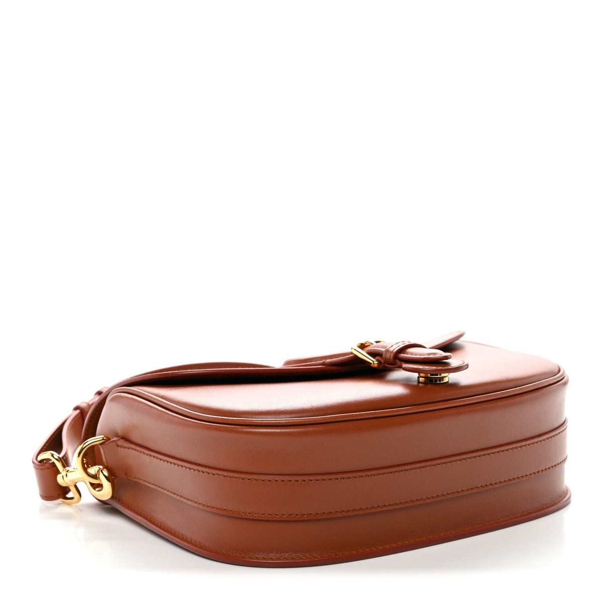 Box Calfskin Medium Bobby Flap Dark Tan wholesalehk.shop