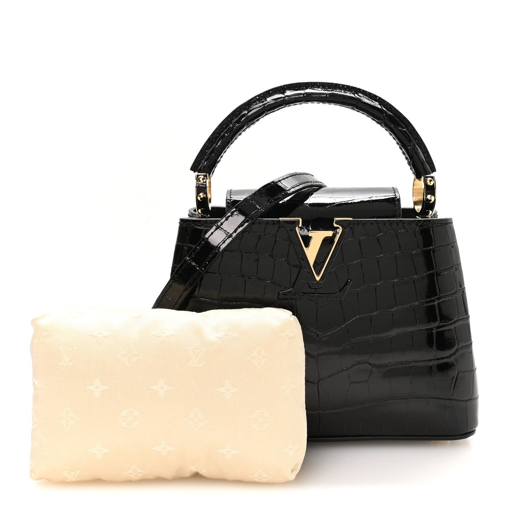 Crocodile Mini Capucines Black £¨ Direct shipment via from wholesalehk.shop