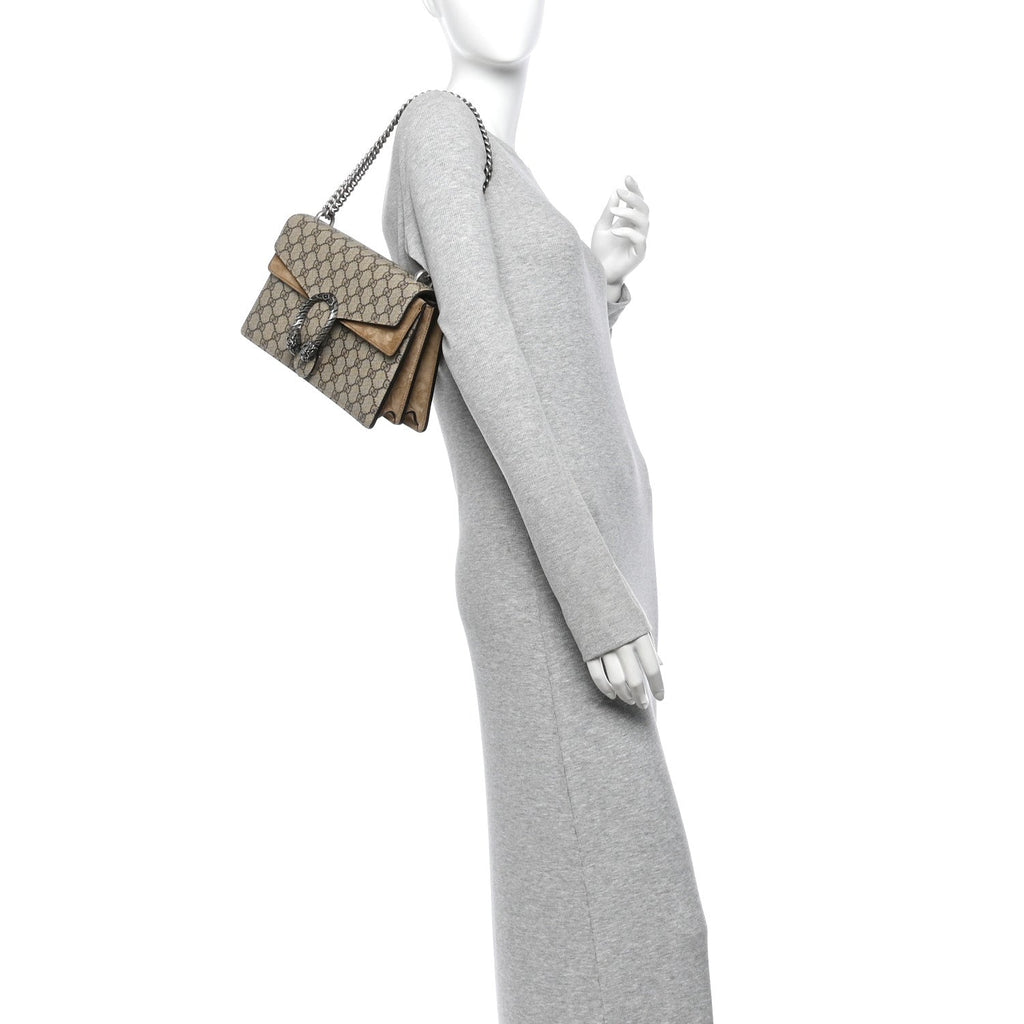 GG Supreme Monogram Small Dionysus Shoulder Bag Taupe wholesalehk.shop