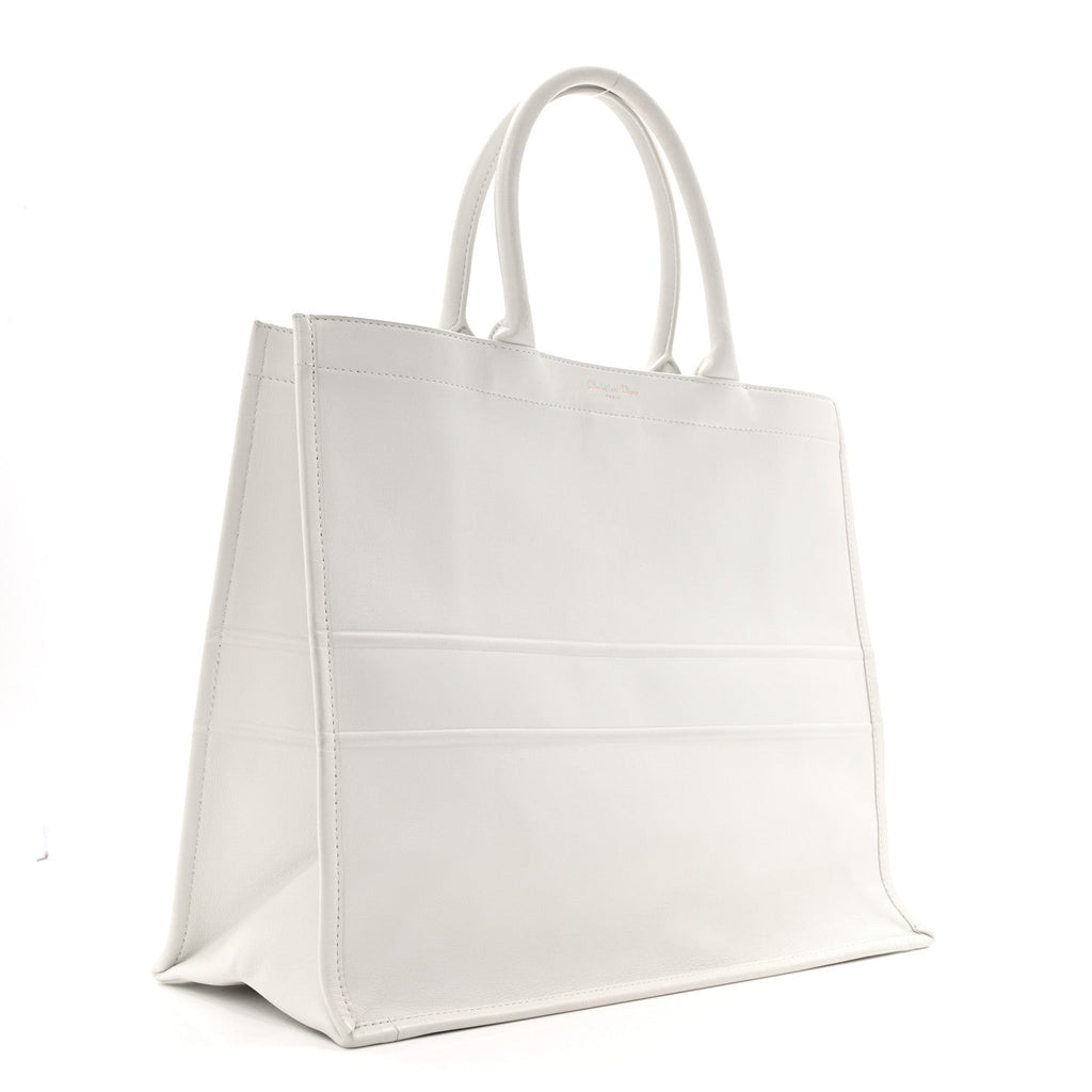 Calfskin Large Surrealism Book Tote Ivory £¨ Direct shipment via from wholesalehk.shop
