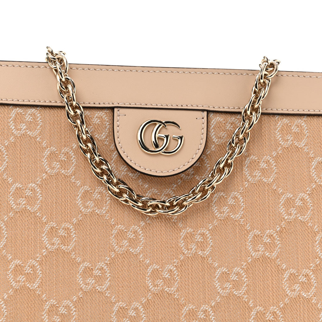 Summer Denim Calfskin GG Monogram Small Ophidia Chain Shoulder Bag Souffle Rose wholesalehk.shop