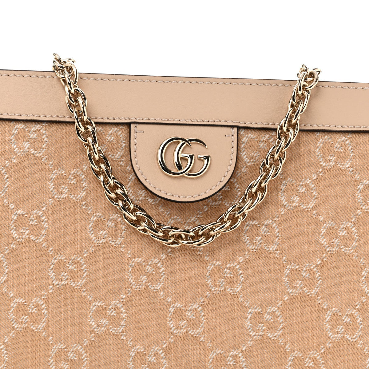 Summer Denim Calfskin GG Monogram Small Ophidia Chain Shoulder Bag Souffle Rose wholesalehk.shop