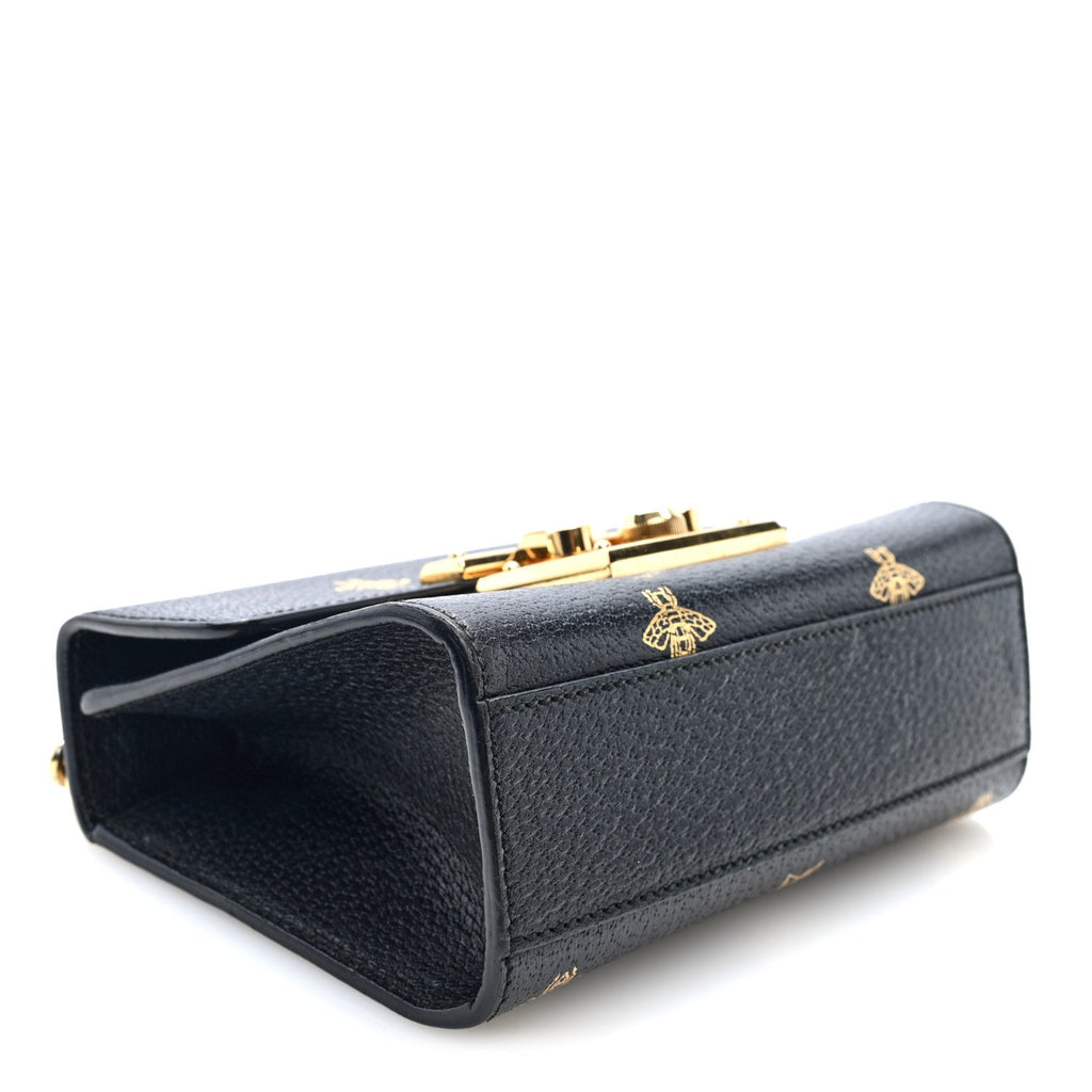 Grained Calfskin Bee Star Small Padlock Shoulder Bag Black £¨ Direct shipment via from wholesalehk.shop