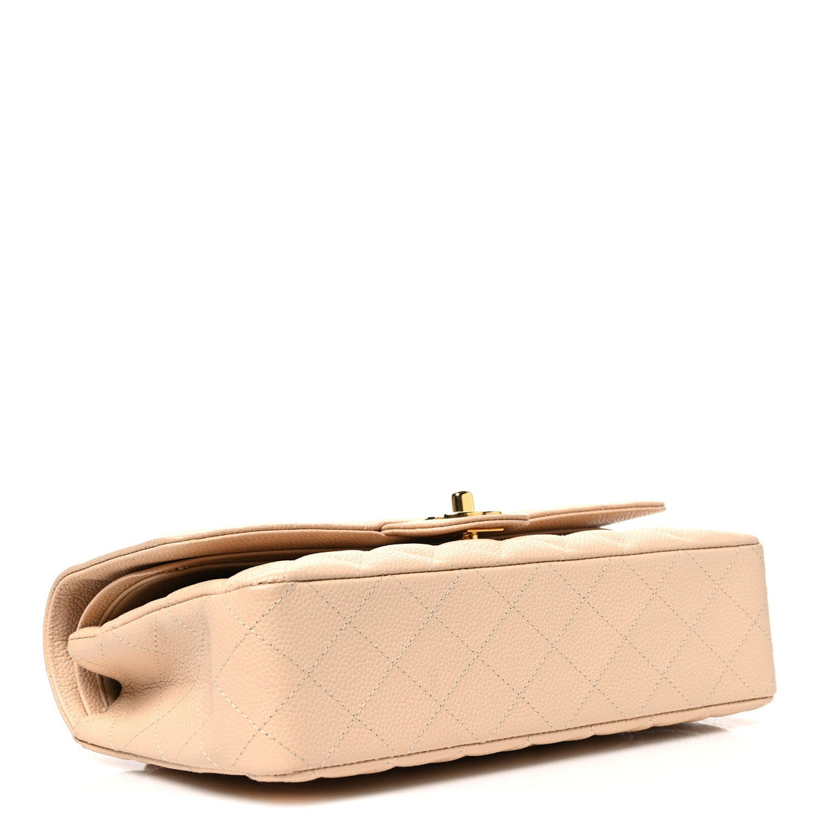 Caviar Quilted Medium Double Flap Beige Beige Clair wholesalehk.shop