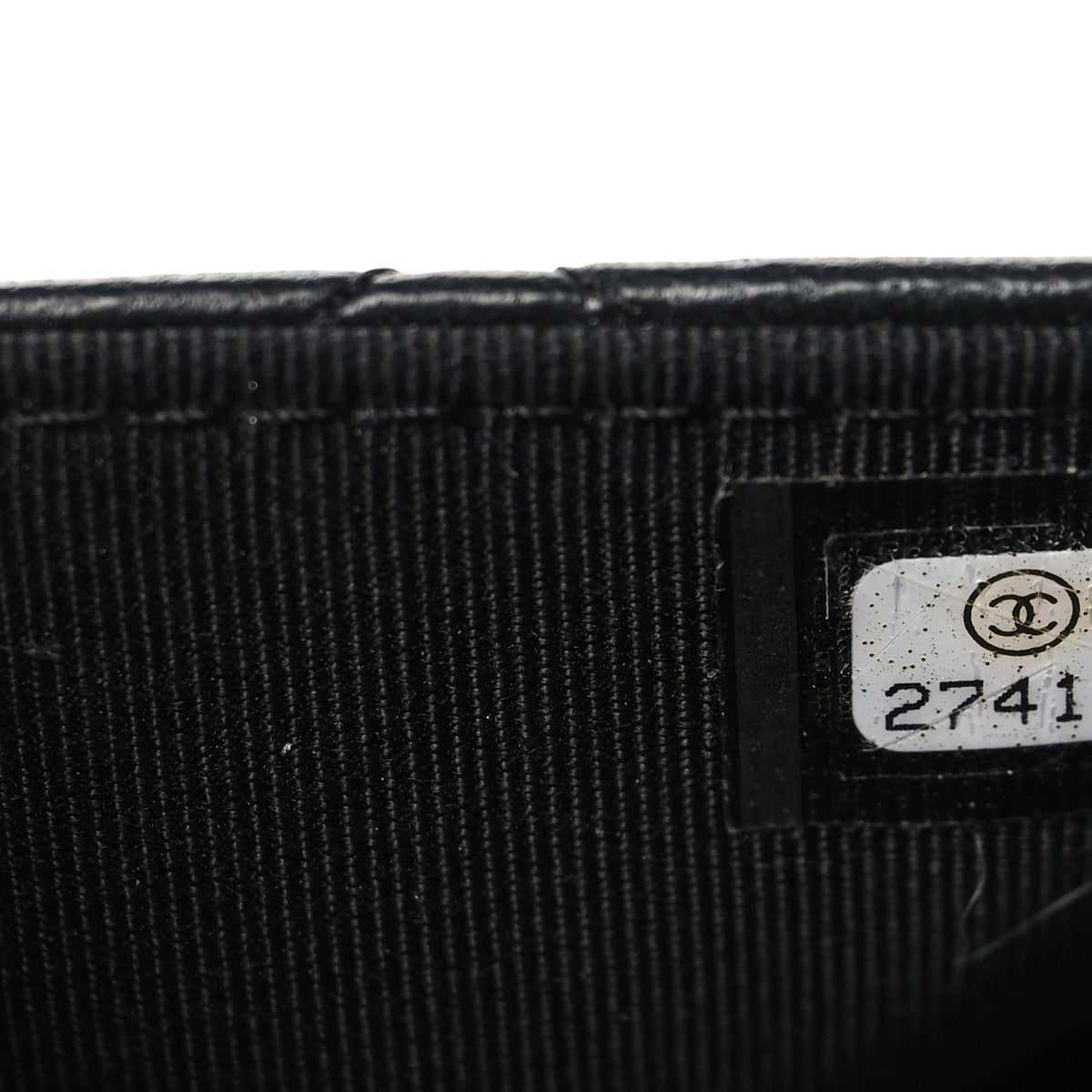 Lambskin Quilted Wallet On Chain WOC Black wholesalehk.shop