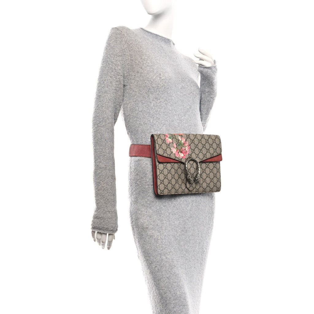 GG Supreme Monogram Blooms Dionysus Belt Bag Beige Multicolor Dry Rose wholesalehk.shop