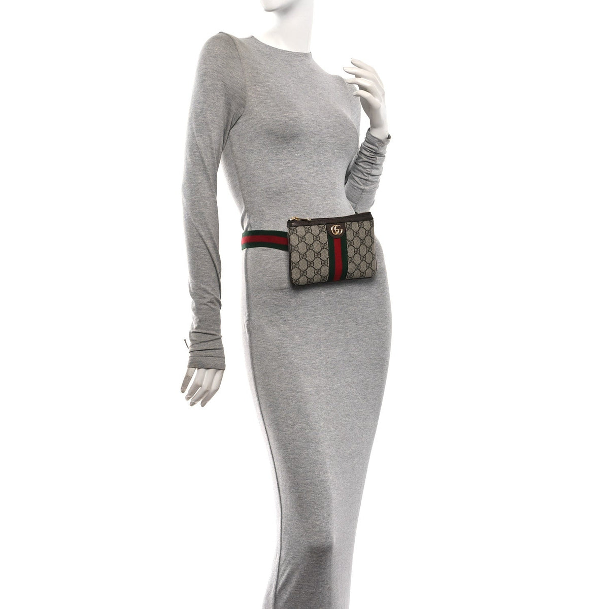GG Supreme Monogram Web Ophidia Utility Belt Bag  85 34 Beige Ebony New Acero wholesalehk.shop