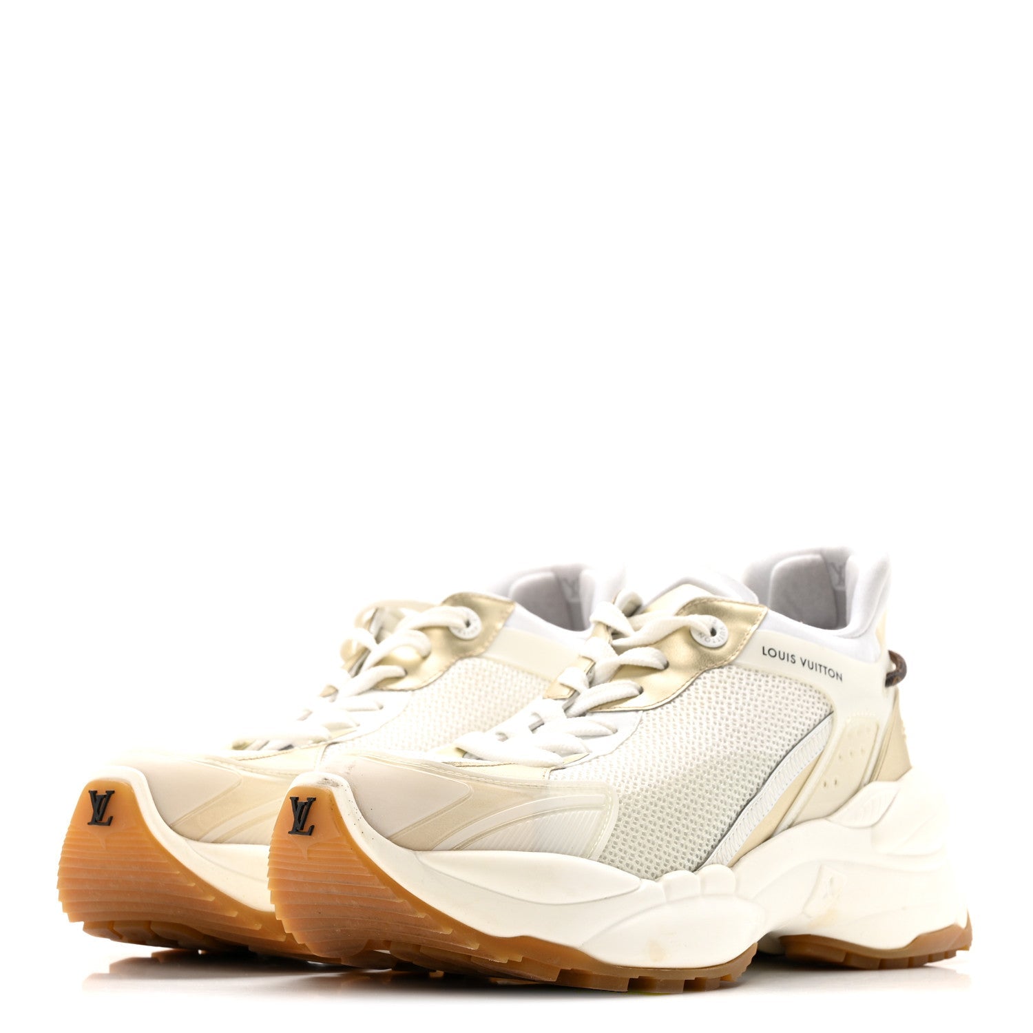 Monogram Calfskin Run 55 Sneakers 40 White £¨ Direct shipment via from wholesalehk.shop
