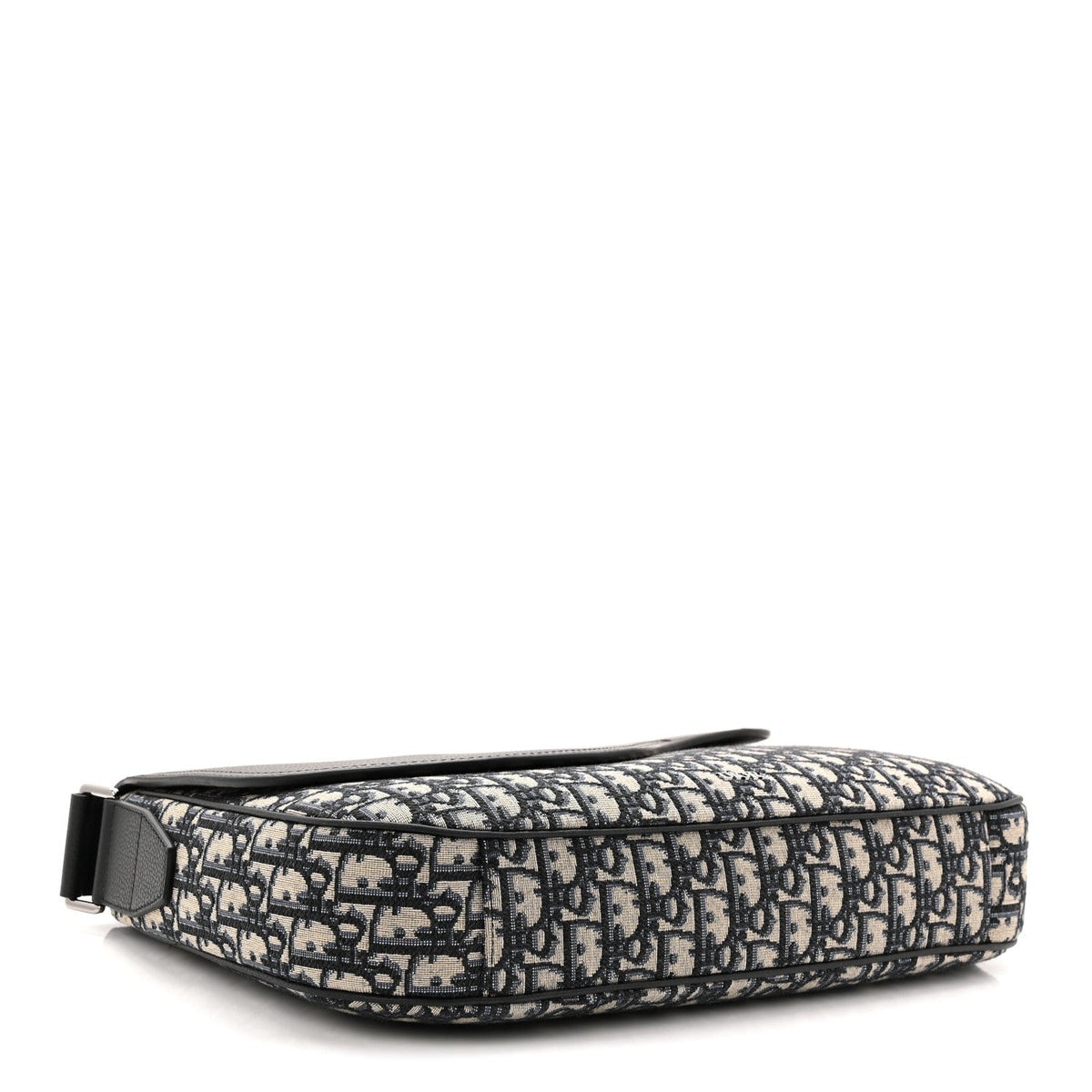 Grained Calfskin Oblique Saddle Messenger Black wholesalehk.shop