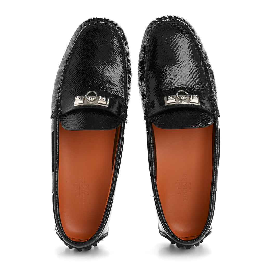 Patent Epsom Womens Irving Driving Moccasin Loafers 37 Black wholesalehk.shop