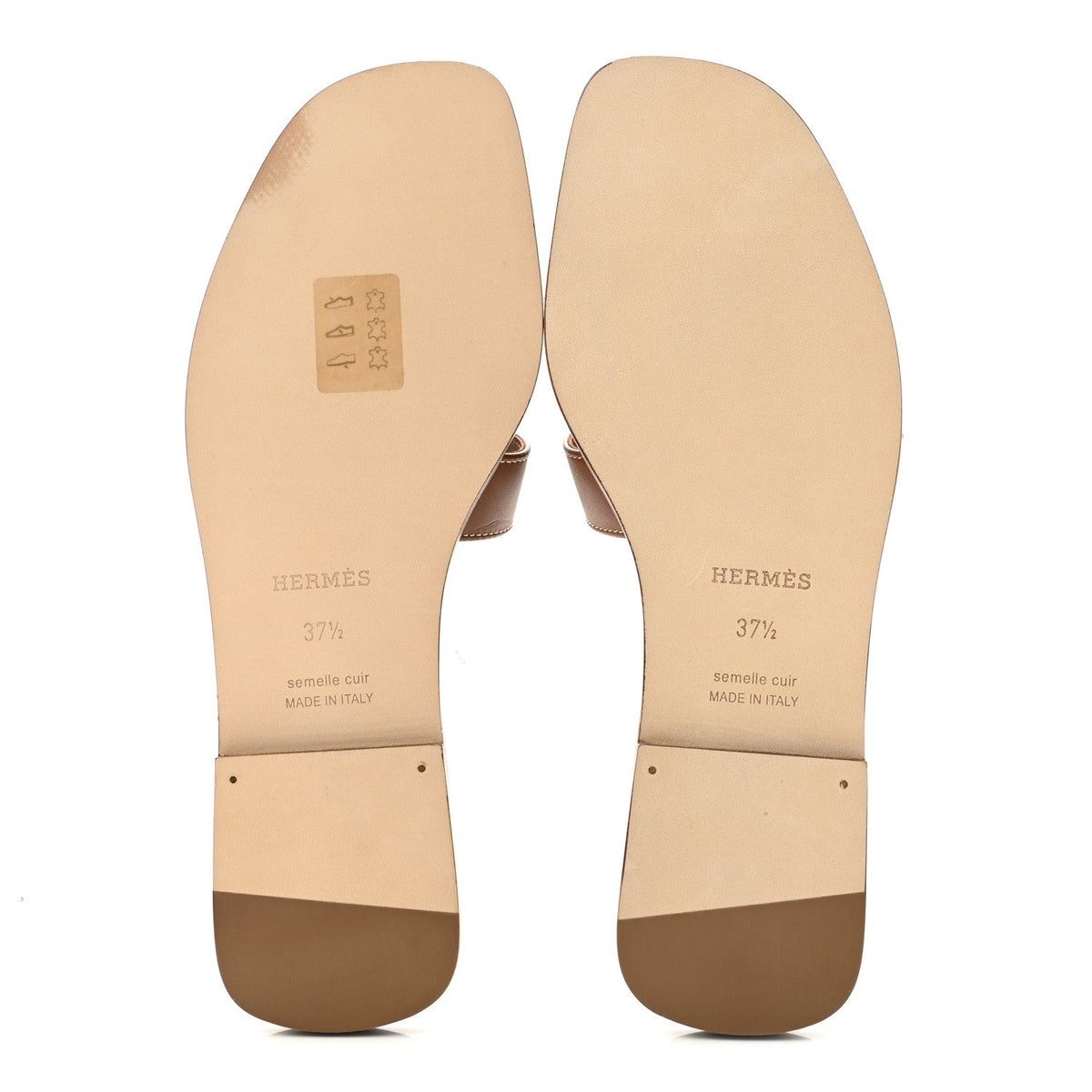 Box Calfskin Oran Sandals 37.5 Gold wholesalehk.shop