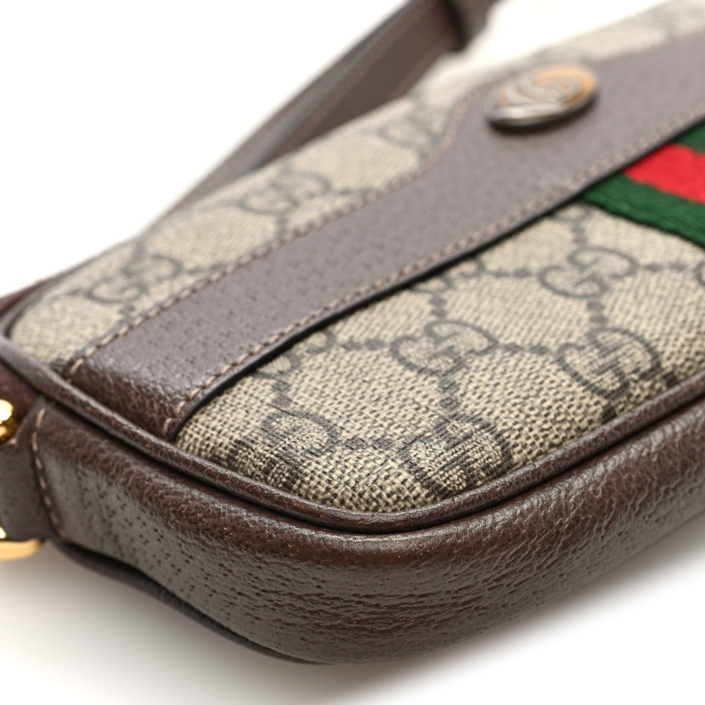 GG Supreme Monogram Web Mini Ophidia GG Bag Brown wholesalehk.shop