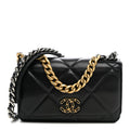 Lambskin Quilted Chanel 19 Wallet On Chain WOC Black wholesalehk.shop