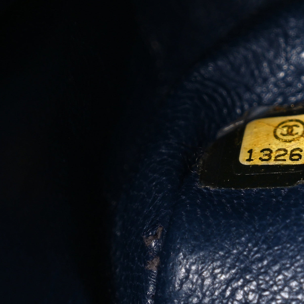 Lambskin Quilted Medium Double Flap Navy wholesalehk.shop