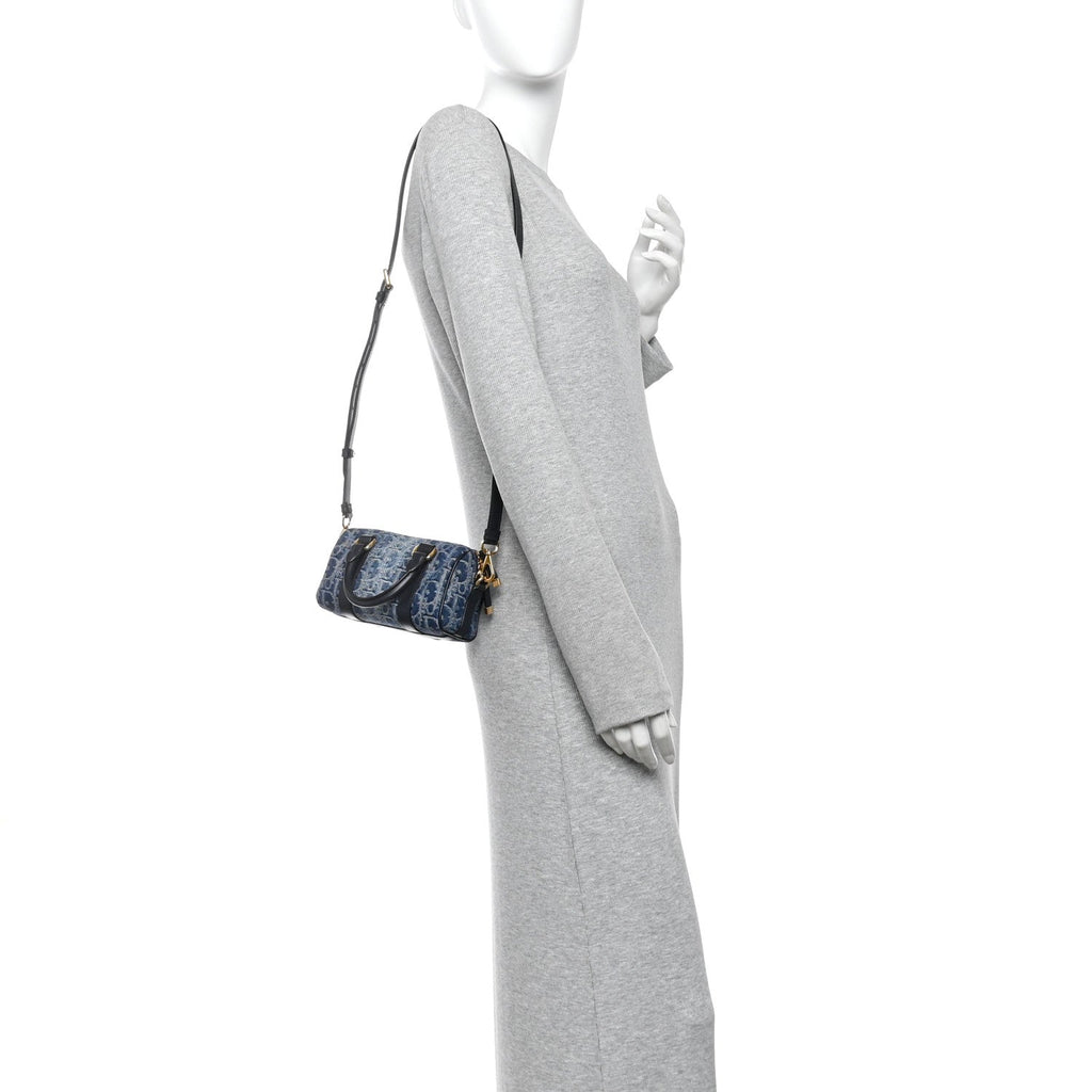 Denim Oblique Nano Groove 17 Bag Blue wholesalehk.shop