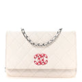 Caviar Quilted Chanel 19 Wallet on Chain WOC White Pink wholesalehk.shop