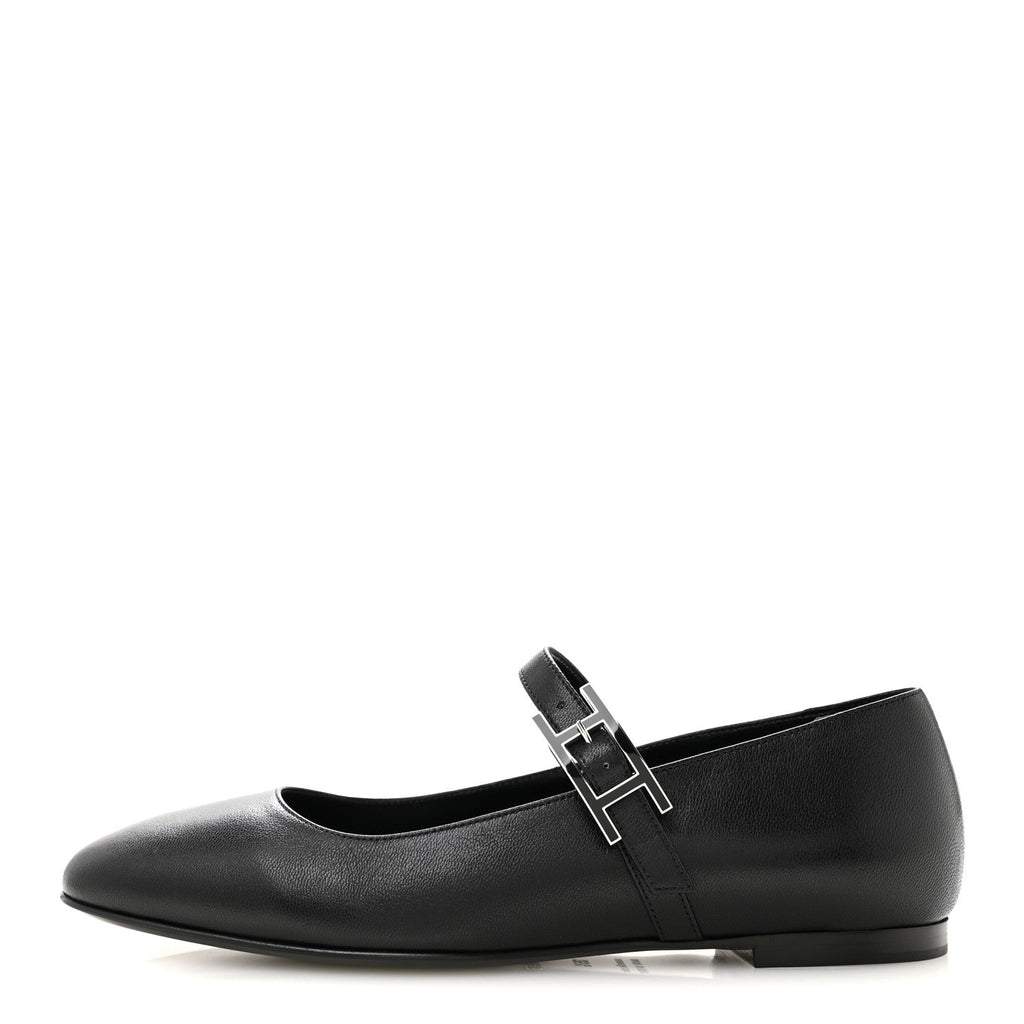 Goatskin Jane Ballet Flats 35.5 Black wholesalehk.shop