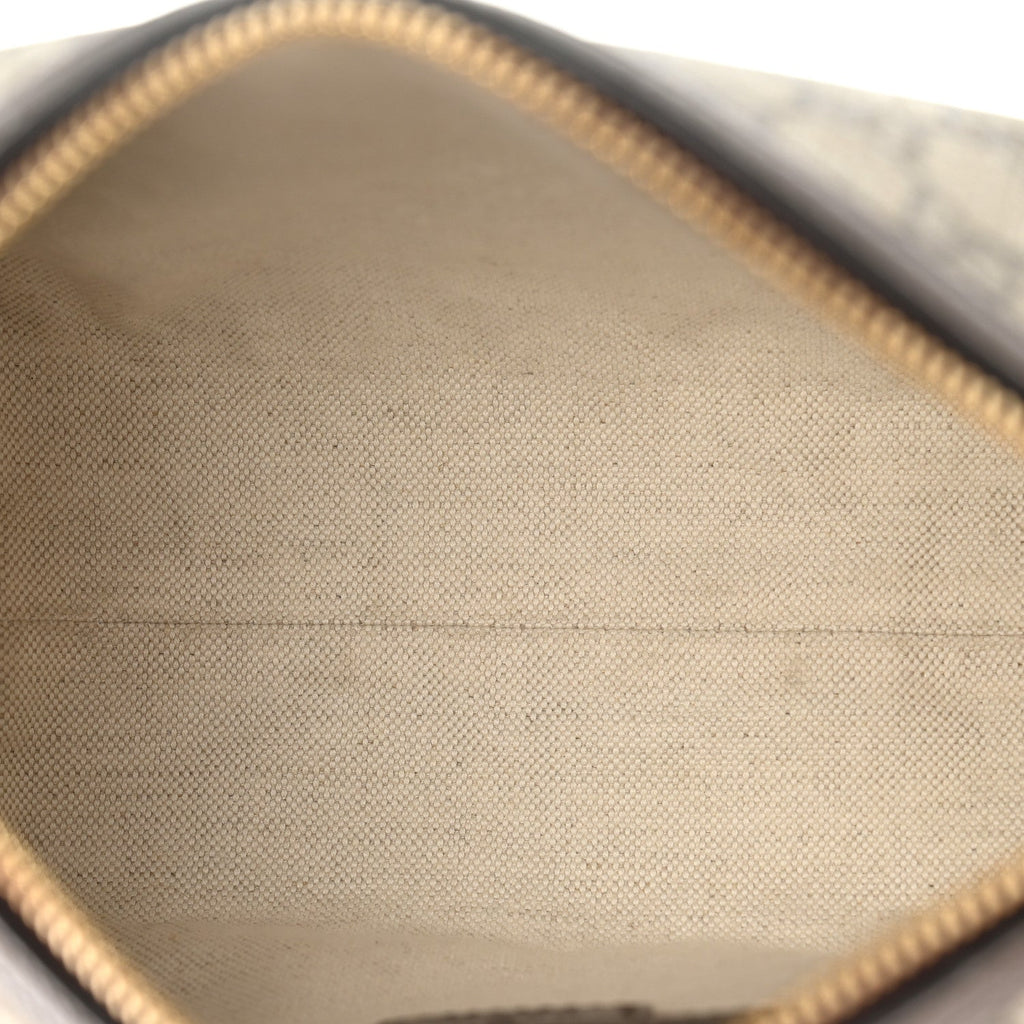 GG Supreme Monogram Textured Calfskin Web Super Mini Ophidia Shoulder Bag Beige Ebony New Acero wholesalehk.shop