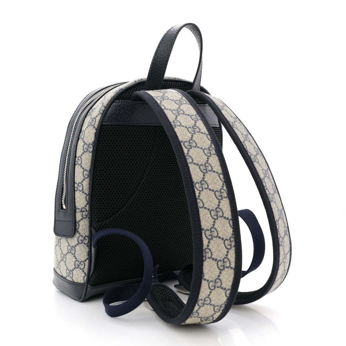 GG Supreme Monogram Textured Dollar Calfskin Web Small Ophidia Day Backpack Beige Blue Black wholesalehk.shop