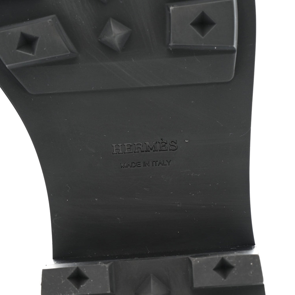 Glossed Calfskin Funk Ankle Boots 37.5 Black wholesalehk.shop