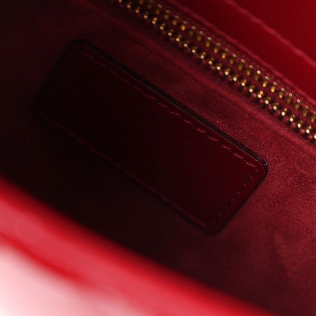 Patent Cannage Small Lady Dior Cherry Red wholesalehk.shop
