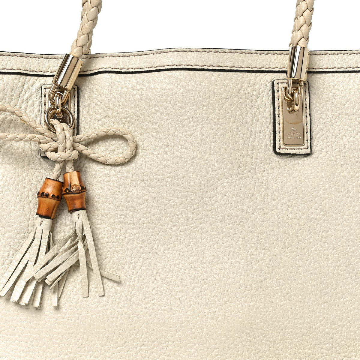Pebbled Calfskin Medium Bella Tote Off White wholesalehk.shop