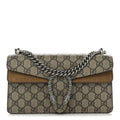 GG Supreme Monogram Suede Crystal Small Dionysus Shoulder Bag Beige Ebony Taupe wholesalehk.shop
