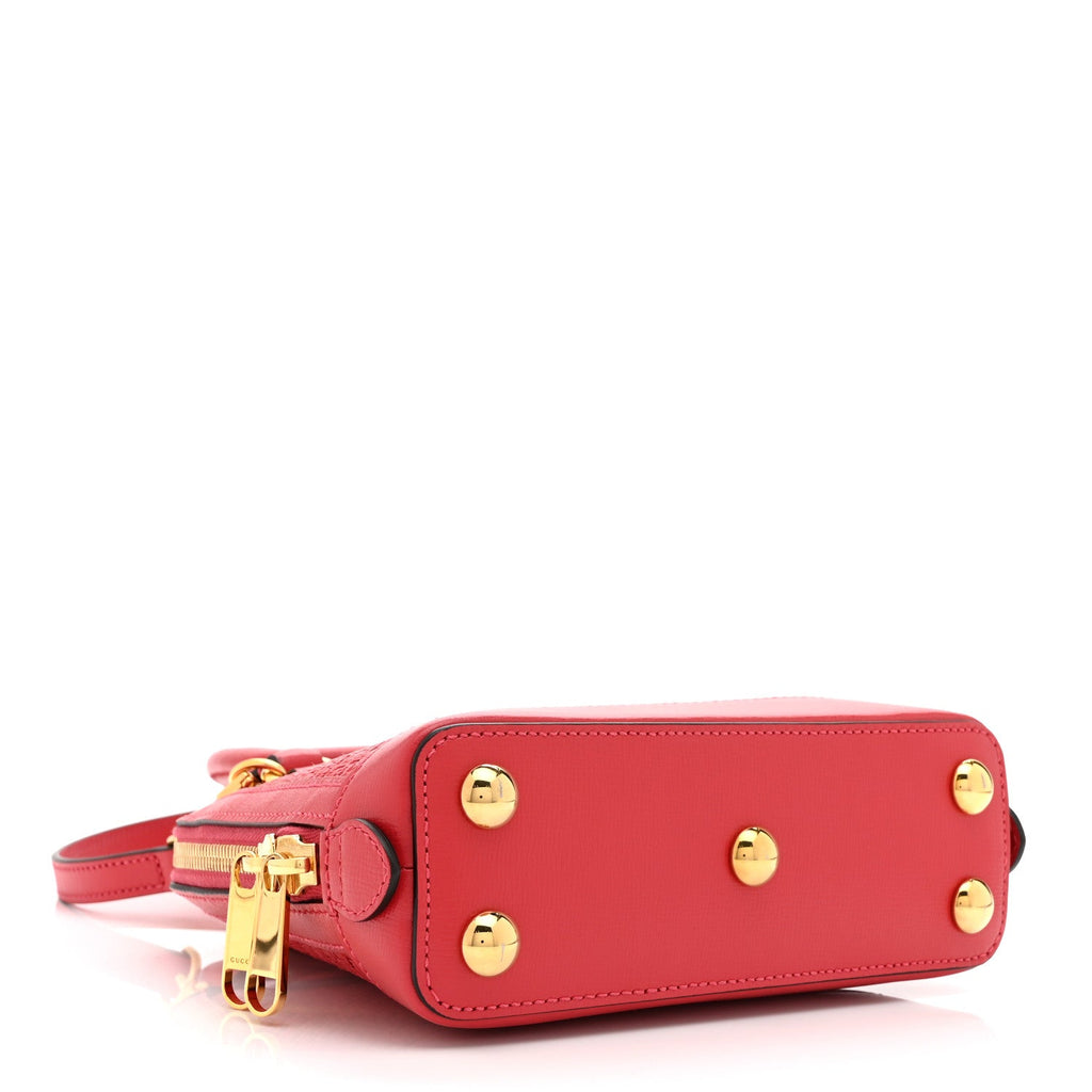 Straw Azalea Calfskin Woven Mini Horsebit 1955 Top Handle Bag Coral Wave Black wholesalehk.shop