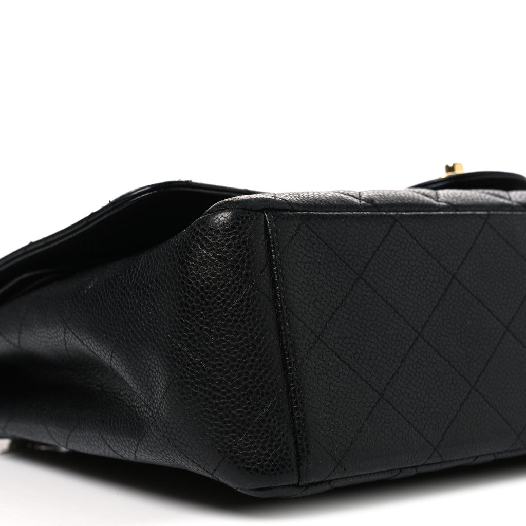 Caviar Quilted Maxi Double Flap Black wholesalehk.shop