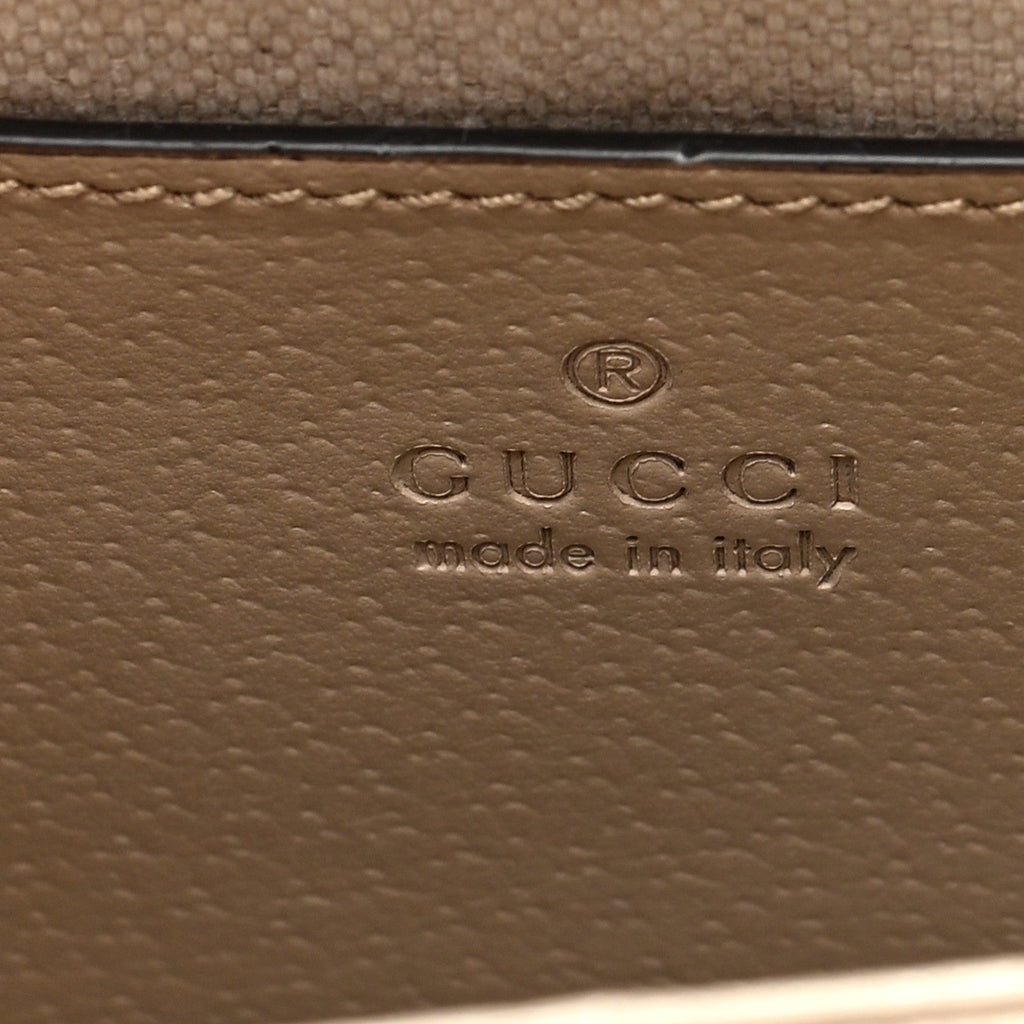 GG Supreme Monogram Textured Dollar Calfskin Web Small Ophidia Chain Shoulder Bag Beige Mystic White Oatmeal wholesalehk.shop